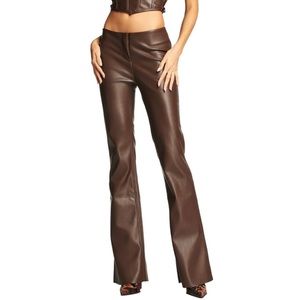 I Am Gia Estyn Brown Chocolate Vegan Leather Pants Medium